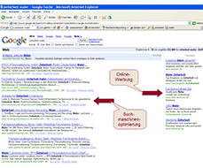 Suchmaschinenoptimierung (SEO) und Suchmaschinenwerbung (SEA) für ein Zeitarbeitsunternehmen. Sowohl die organische Suche als auch die bezahlte Onlinewerbung listet die Firma auf der ersten Seite.